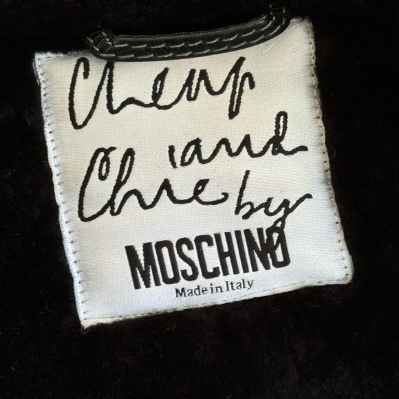 Moschino women’s leather winter coat/jacket size XS-S Black made in Italy, New! - Picture 4 of 16